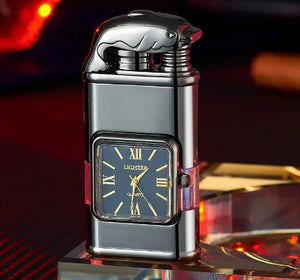 TorchTime Windproof Lighter With Vintage Watch