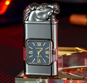 TorchTime Windproof Lighter With Vintage Watch