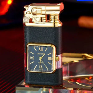 TorchTime Windproof Lighter With Vintage Watch