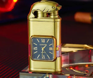 TorchTime Windproof Lighter With Vintage Watch