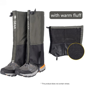 WeatherTrek Pro army green gaiters with warm fleece lining