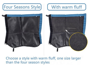WeatherTrek Pro four-season lining next to the warm fleece lining