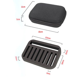 Zip lure case and foam insert with measurements