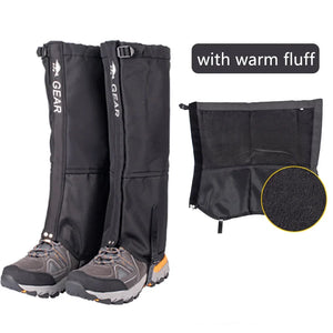 WeatherTrek Pro black gaiters with warm fleece lining