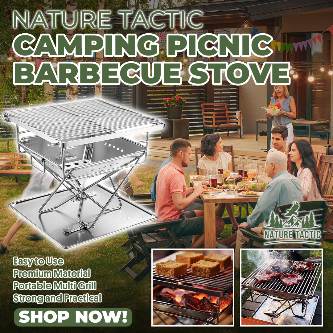 TrailBlaze Foldable Campfire BBQ Set