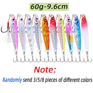 Metal Jig Lures – 3, 5 or 8 Pack, 7 g to 60 g, ShoreJig