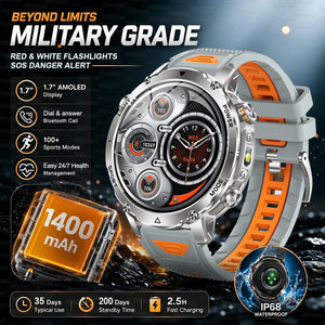 Big Battery Smart Watch with Red & White Light – BeaconMax