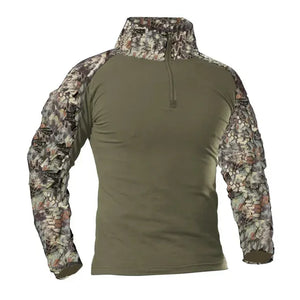StealthWeave tactical shirt in Olive Snake Camo with snake-print sleeves