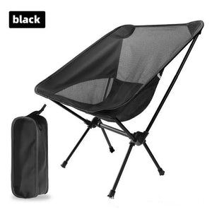 Black mesh moon chair with carry bag