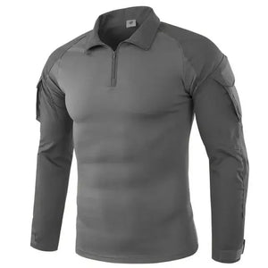 StealthWeave tactical shirt in Gray with fold-down collar