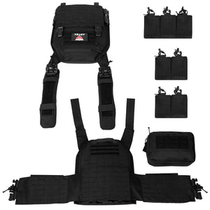 Artex vest laid out with map pouch, catchall bag and pouches