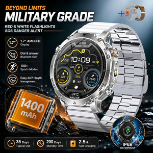 Big Battery Smart Watch with Red & White Light – BeaconMax