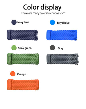 Color chart: navy, blue, green, gray and orange