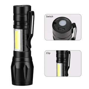 Mini Rechargeable Zoom Flashlight, USB-C – Pick a Style
