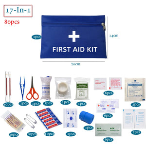 Trunk First Aid Kit – 50-Piece Red Zip Pouch