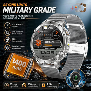 Big Battery Smart Watch with Red & White Light – BeaconMax