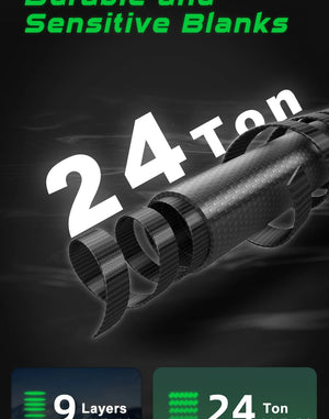 Layered carbon blank of the telescopic fishing rod