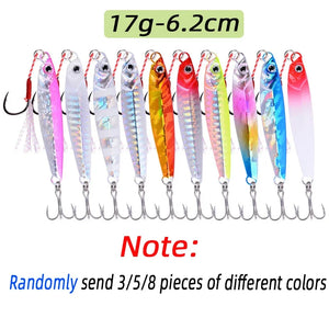 Metal Jig Lures – 3, 5 or 8 Pack, 7 g to 60 g, ShoreJig
