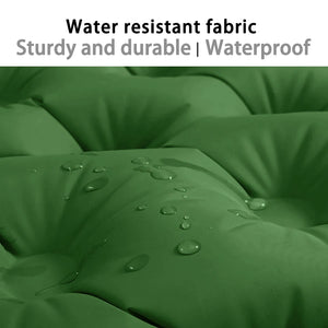 Water on green pad fabric