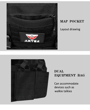 Artex map pocket and dual pouch