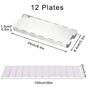 Folding camping stove wind screen in outdoor use