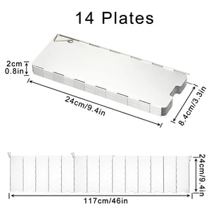 Camping stove windshield plate size comparison