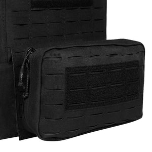 Close-up of the Artex catchall bag with a hook-and-loop patch panel