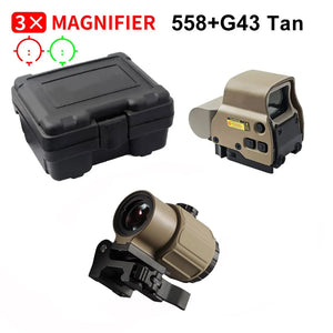 SwiftSight kit, 3x compact magnifier, tan, with hard case