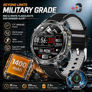 Big Battery Smart Watch with Red & White Light – BeaconMax
