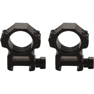Pair of SteadyRing Picatinny rings, front view