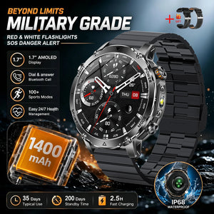 Big Battery Smart Watch with Red & White Light – BeaconMax
