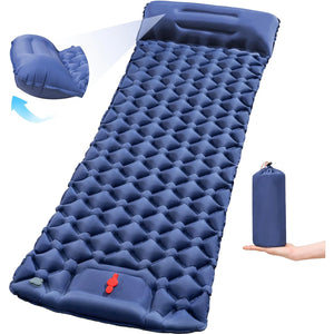 Camping Sleeping Pad with Pillow & Foot Pump, 1 or 2 Person – CampCloud