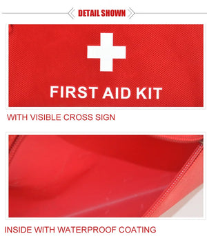 Trunk First Aid Kit – 50-Piece Red Zip Pouch