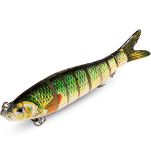 Jointed Swimbait Lure – 8 Segments, Slow Sinking, RiverGlide
