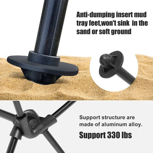 Mud tray feet that won't sink in sand