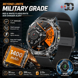 Big Battery Smart Watch with Red & White Light – BeaconMax