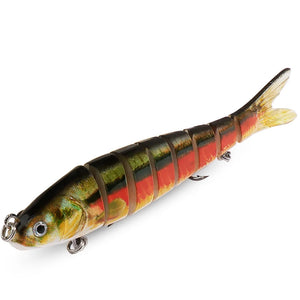 Jointed Swimbait Lure – 8 Segments, Slow Sinking, RiverGlide