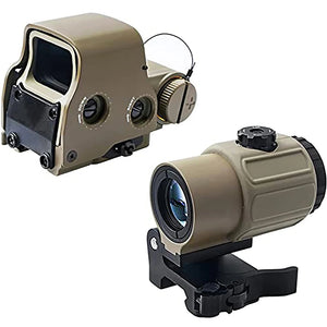 SwiftSight dot sight and magnifier in tan