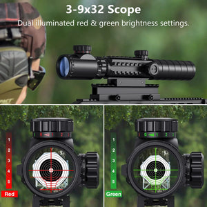 TacOptic Pro Rifle Scope and Laser Sight Combo