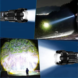 Spot beam and wide beam scenes on a road and in a forest