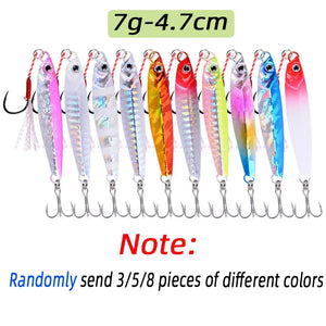 Metal Jig Lures – 3, 5 or 8 Pack, 7 g to 60 g, ShoreJig