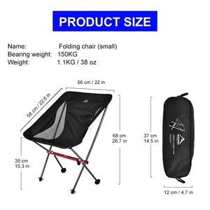 Low back camping chair dimensions