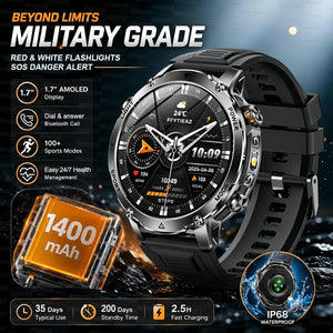Big Battery Smart Watch with Red & White Light – BeaconMax