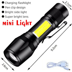 Mini Rechargeable Zoom Flashlight, USB-C – Pick a Style