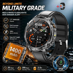 Big Battery Smart Watch with Red & White Light – BeaconMax