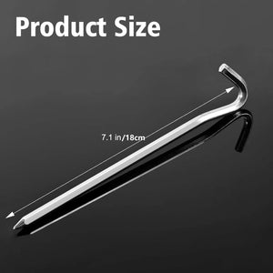 Hook tent stake size: 7.1 in (18 cm) long