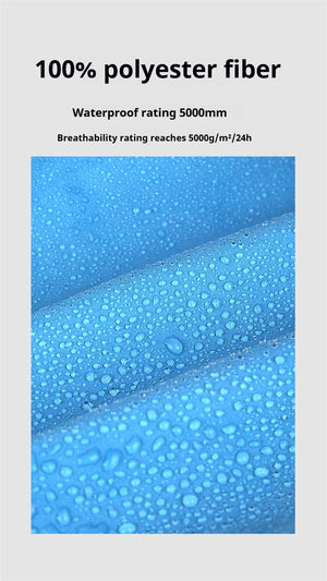 WeatherTrek Lite polyester fabric with water beading on it