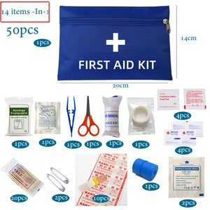 Trunk First Aid Kit – 50-Piece Red Zip Pouch