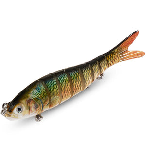 Jointed Swimbait Lure – 8 Segments, Slow Sinking, RiverGlide