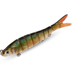 Jointed Swimbait Lure – 8 Segments, Slow Sinking, RiverGlide